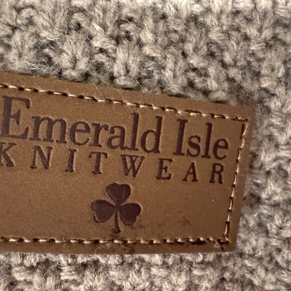 Men's NWOT Emerald Isle Knitwear Wool Blend Irish Burren Sweater Small Sweater - Picture 7 of 10